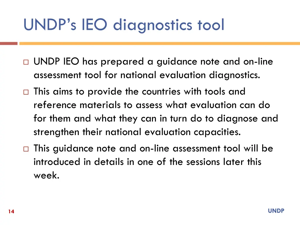 undp s ieo diagnostics tool