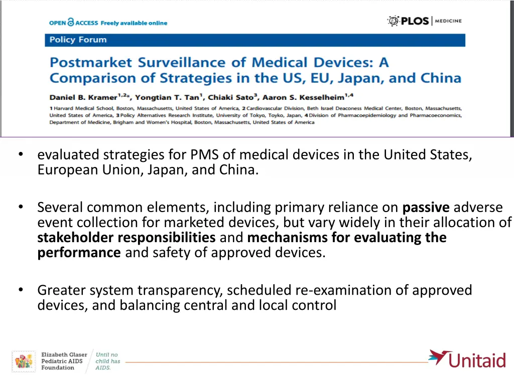 evaluated strategies for pms of medical devices