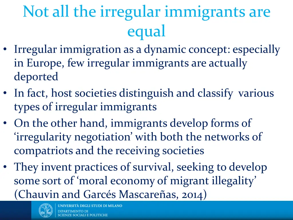 not all the irregular immigrants are equal