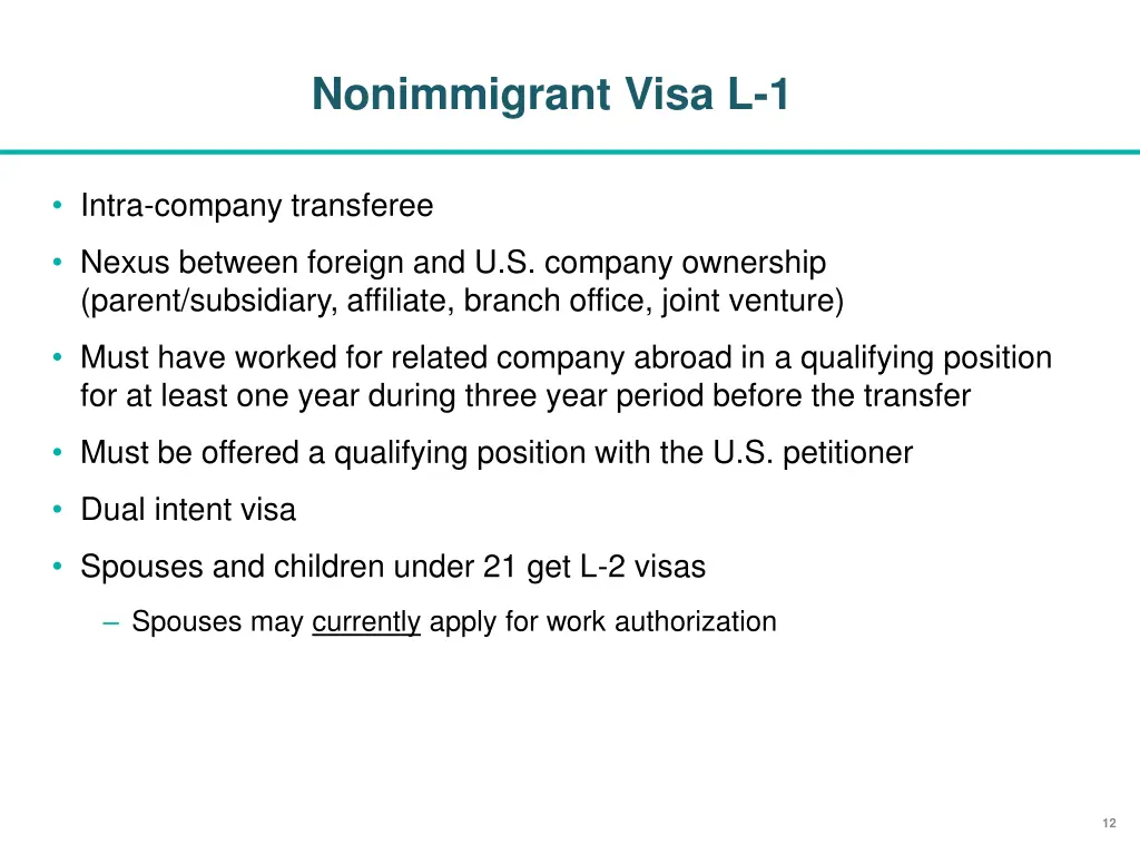 nonimmigrant visa l 1