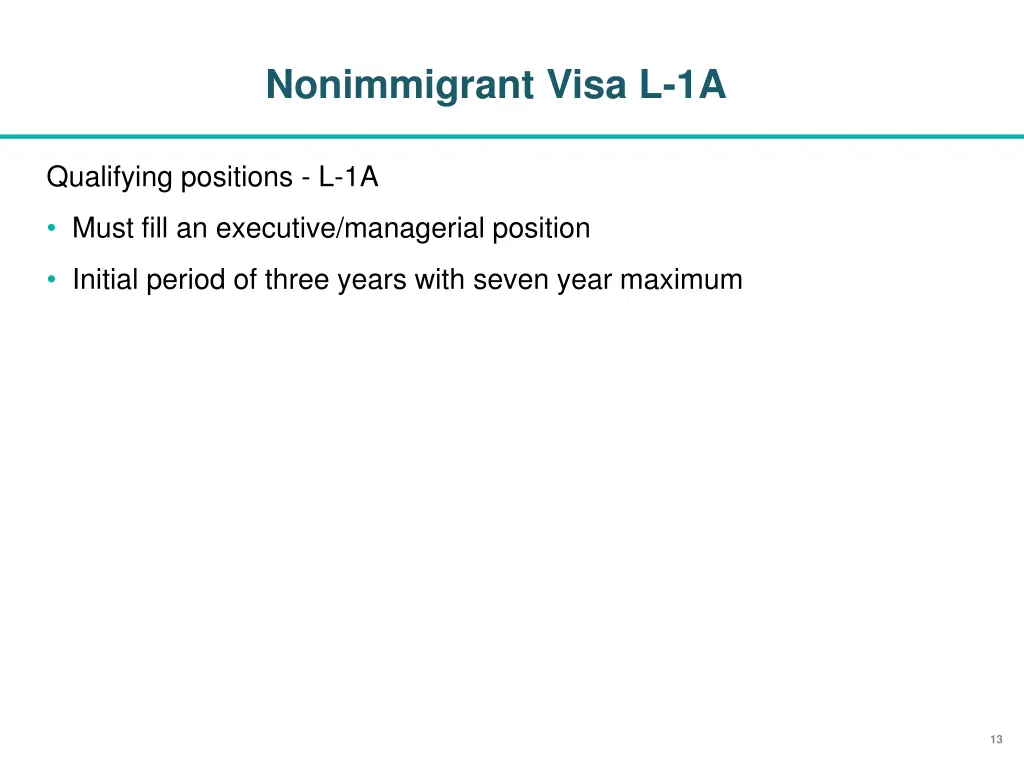 nonimmigrant visa l 1a