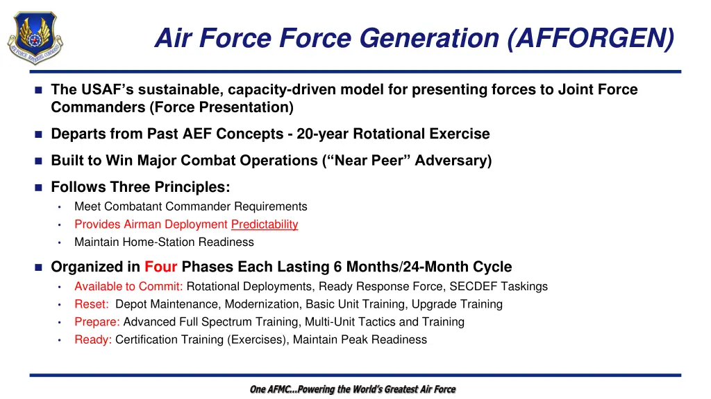 air force force generation afforgen