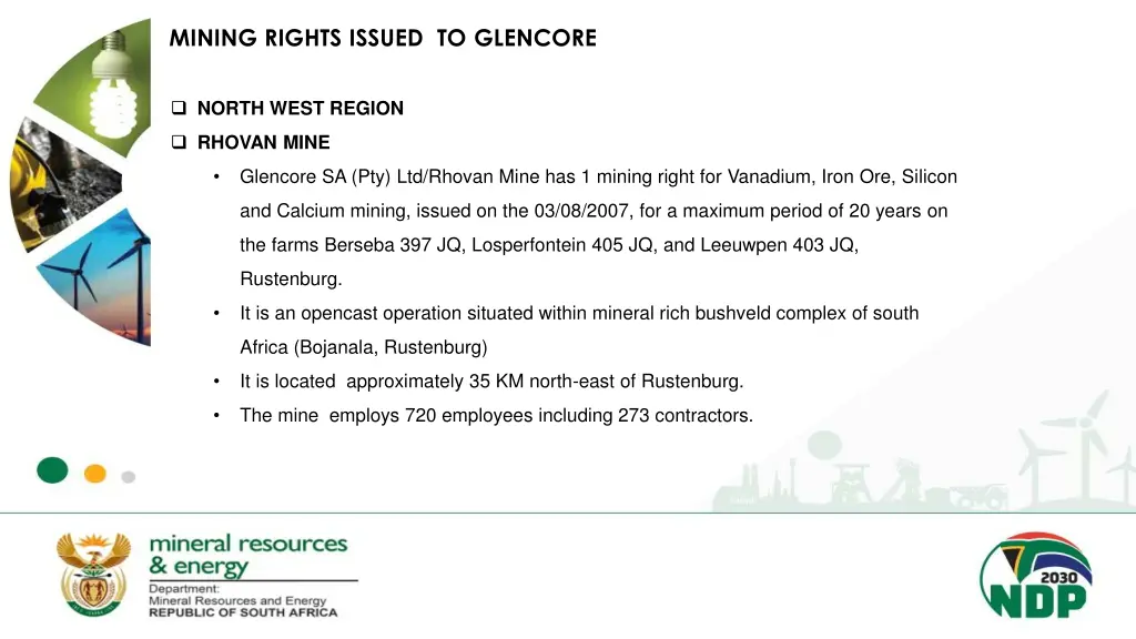 mining rights issued to glencore 2