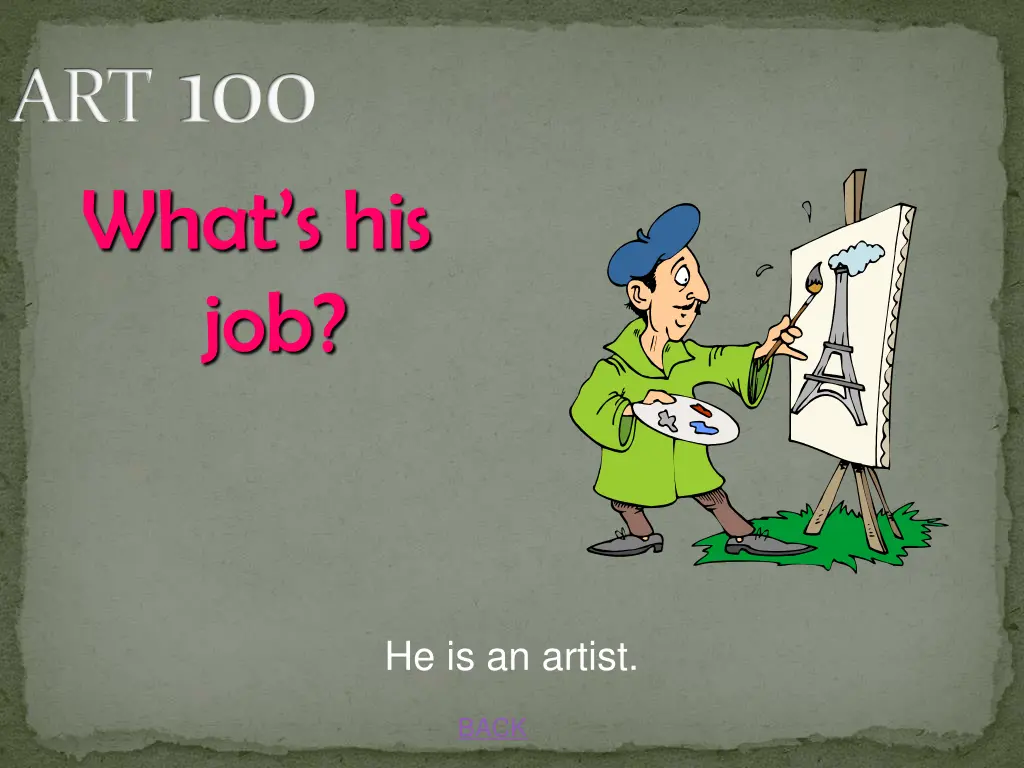 art 100 what s his job