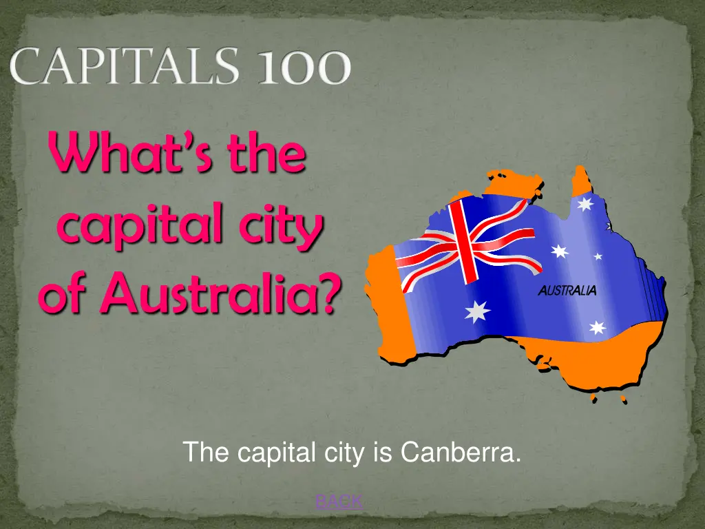 capitals 100 what s the capital city of australia