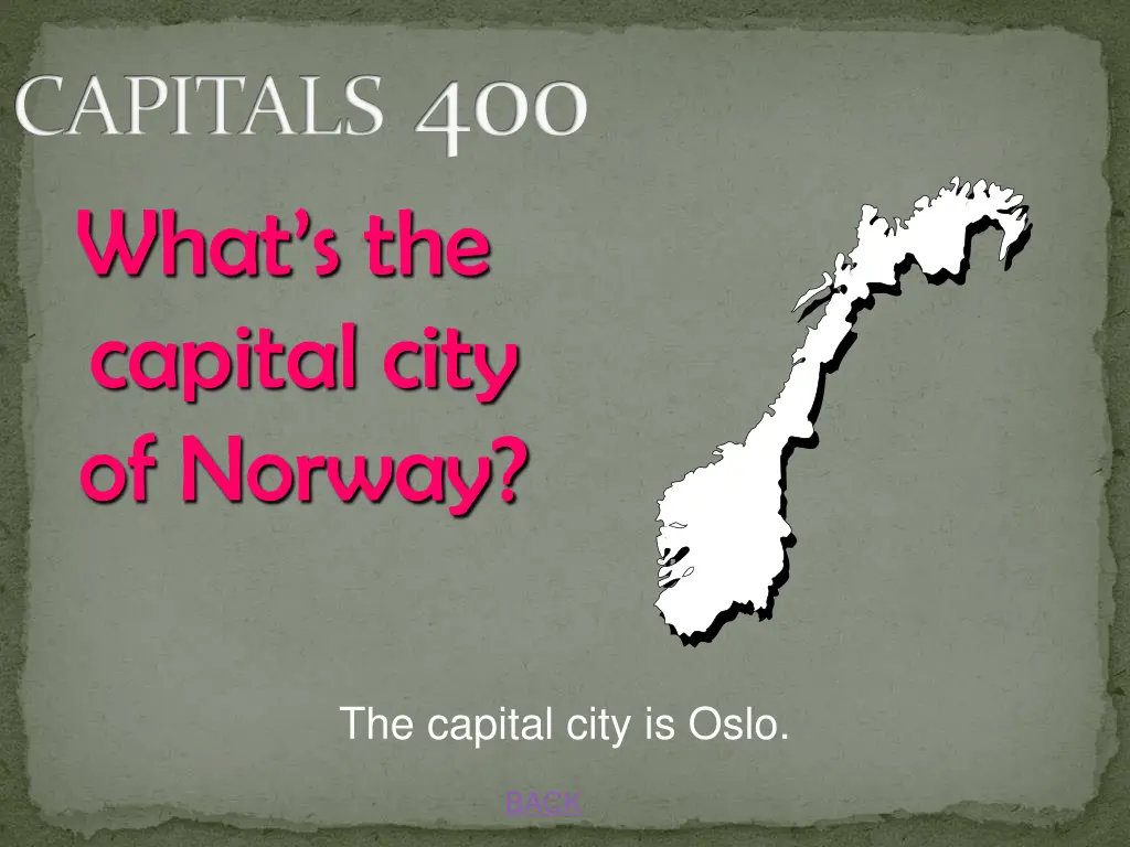 capitals 400 what s the capital city of norway