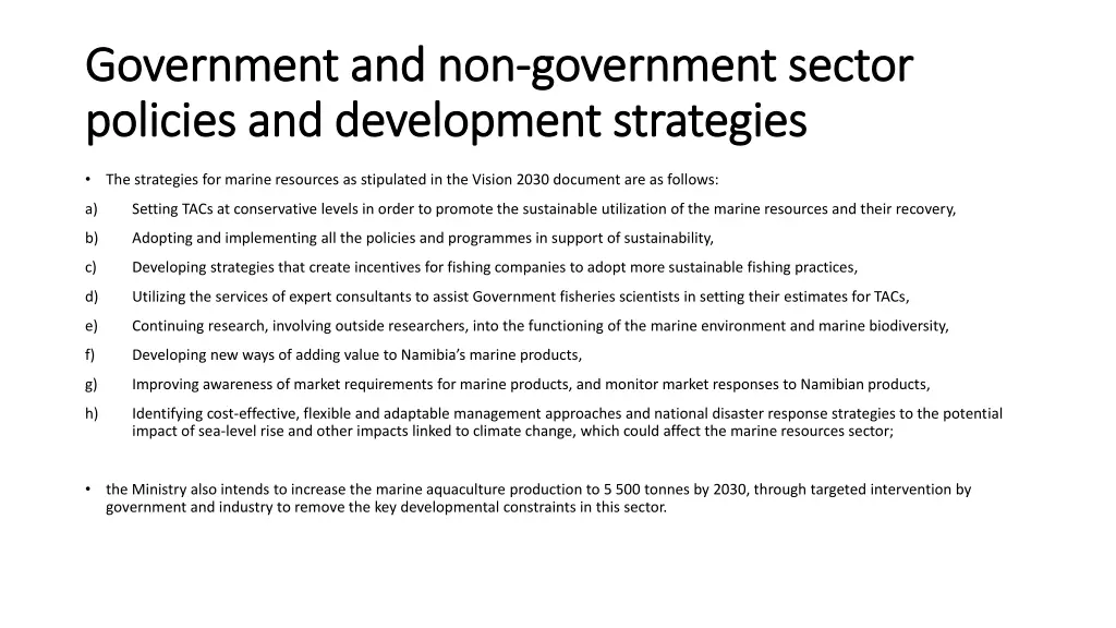 government and non government and non government