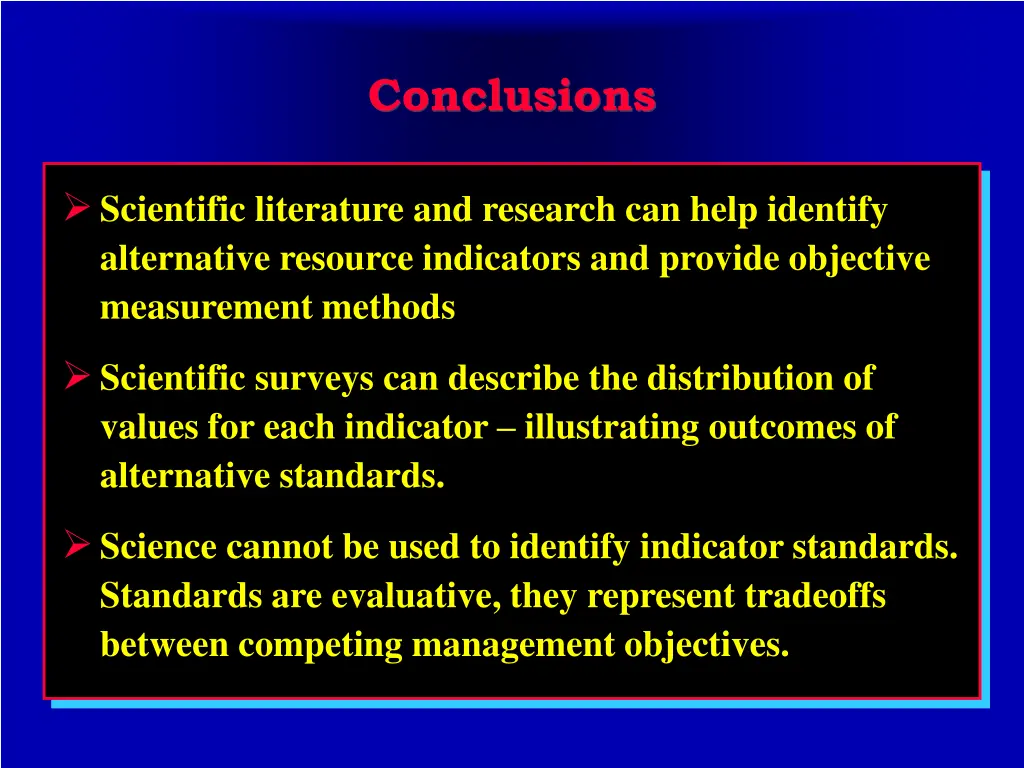 conclusions