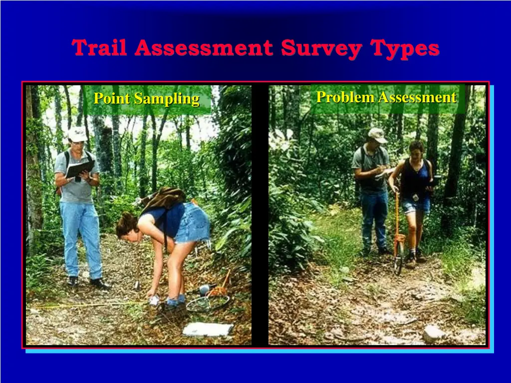 trail assessment survey types