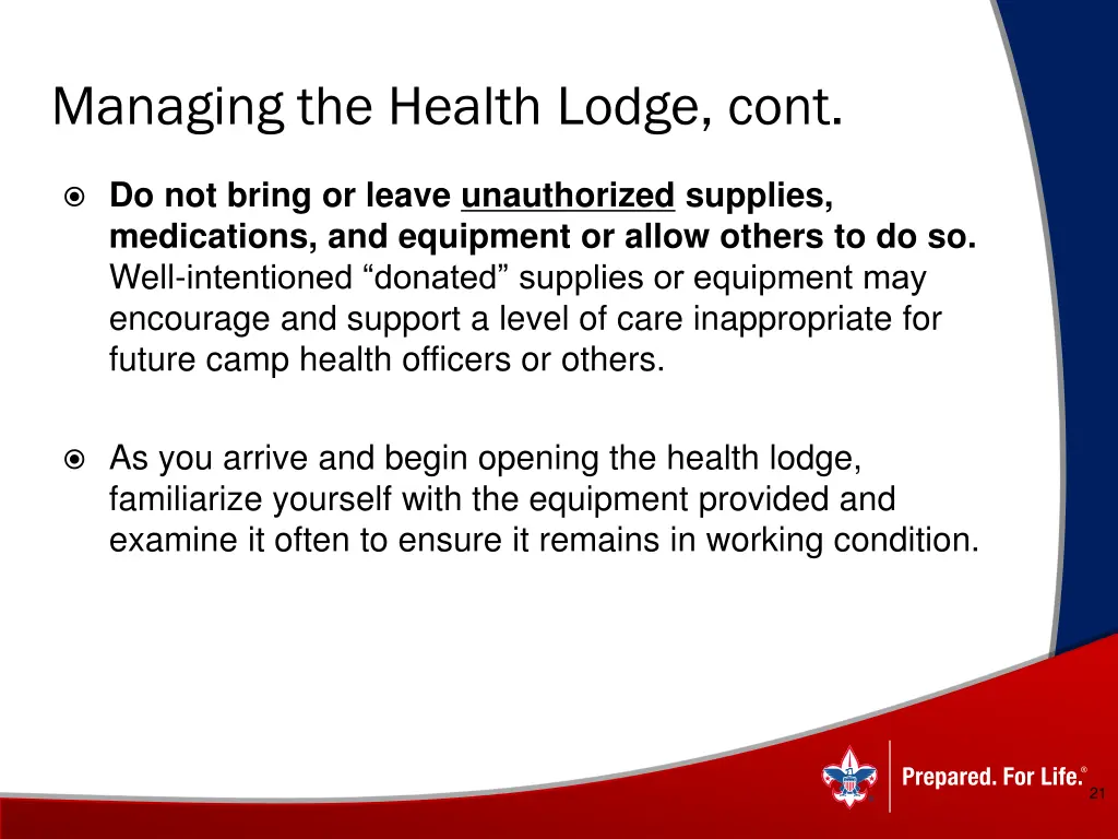 managing the health lodge cont 4