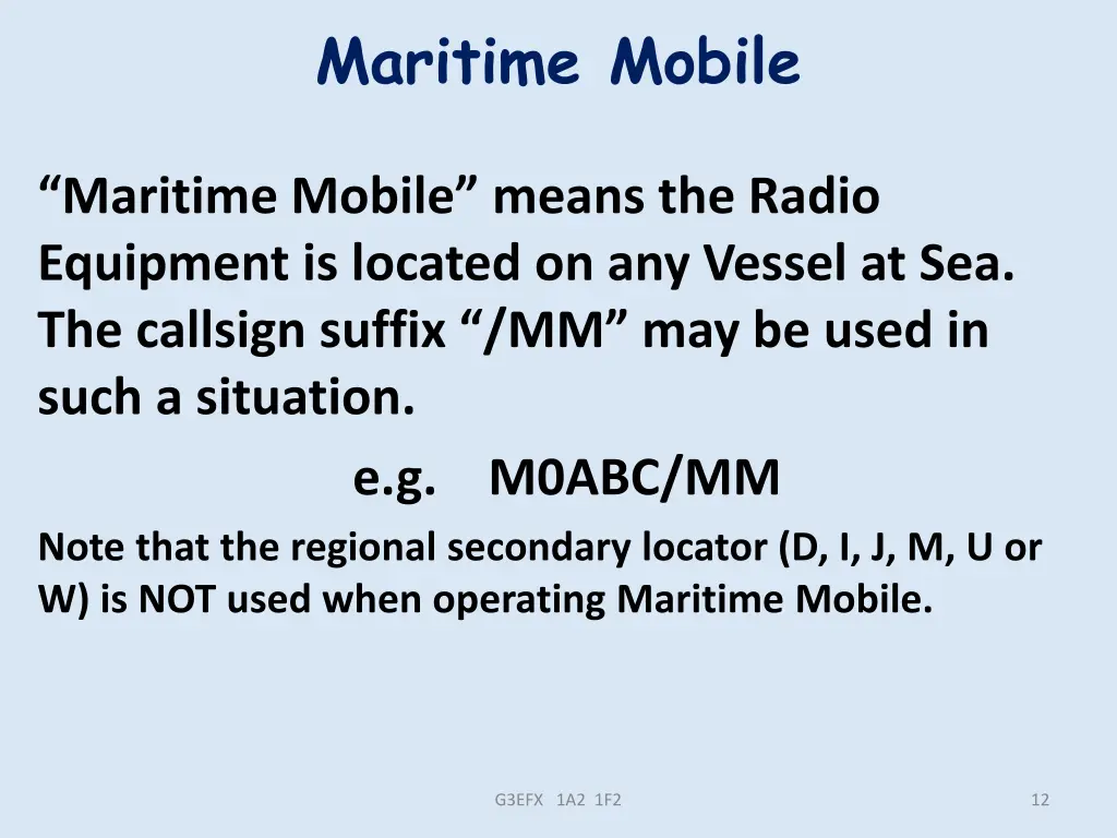 maritime mobile