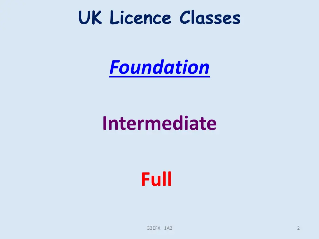 uk licence classes