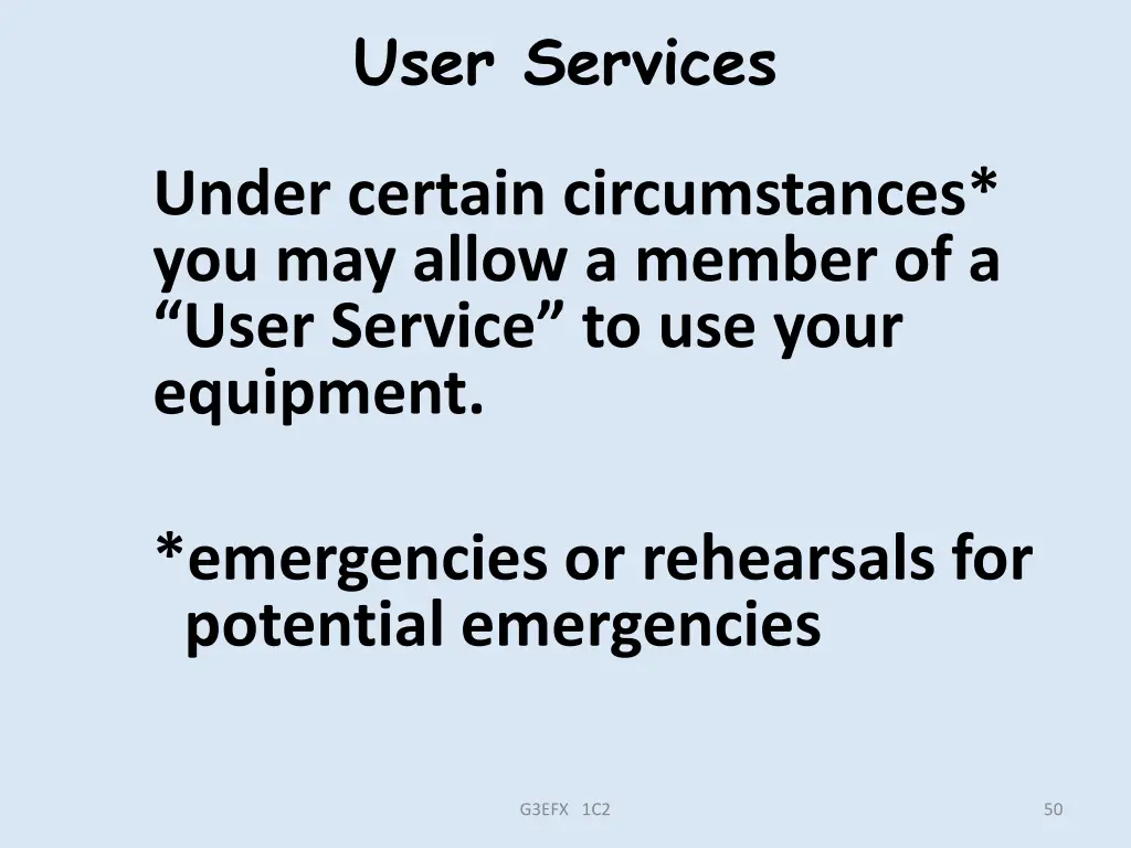 user services