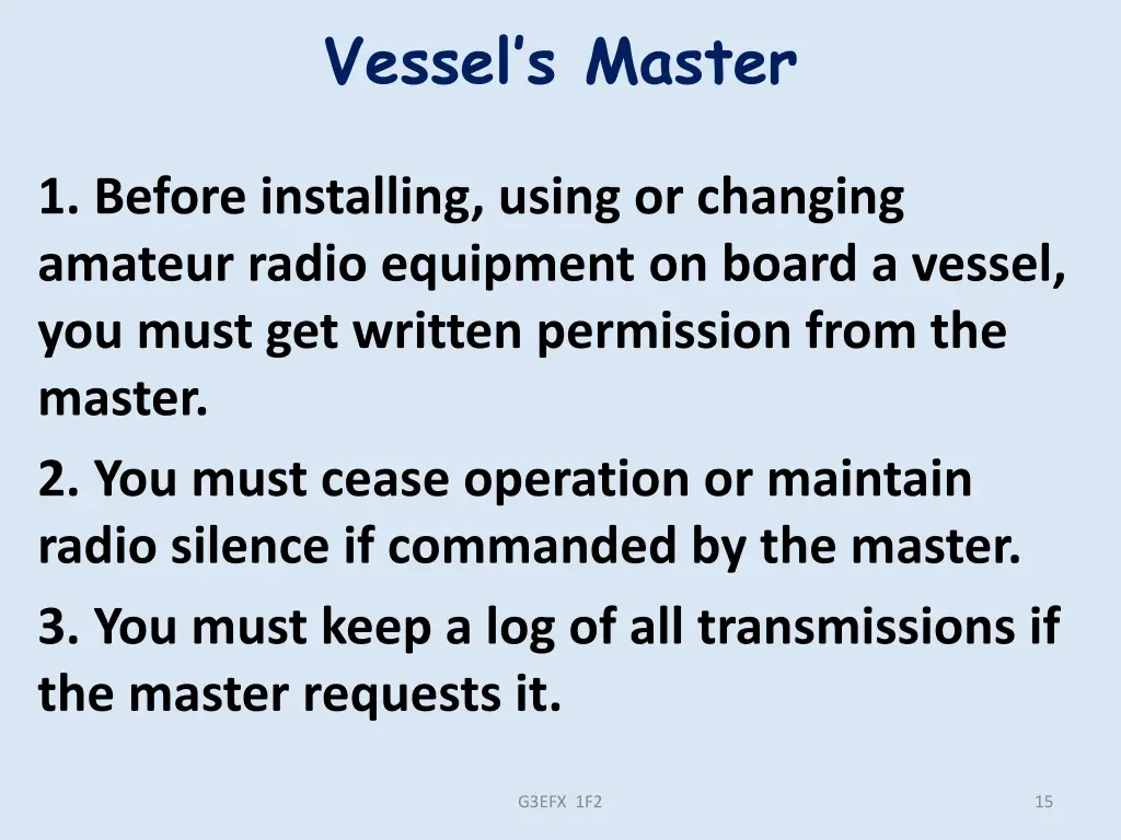 vessel s master