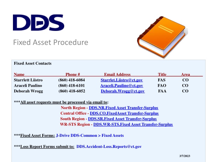 fixed asset procedure