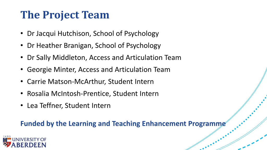 the project team