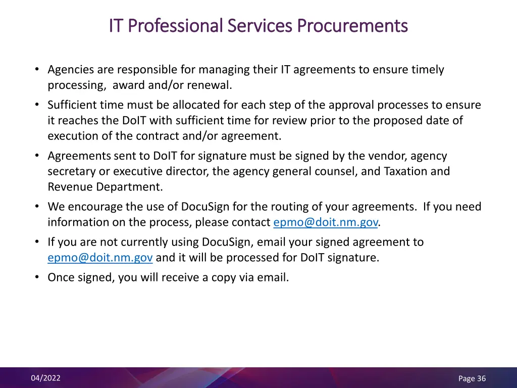 it professional services procurements 3