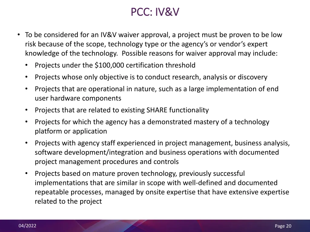 pcc iv v pcc iv v 1