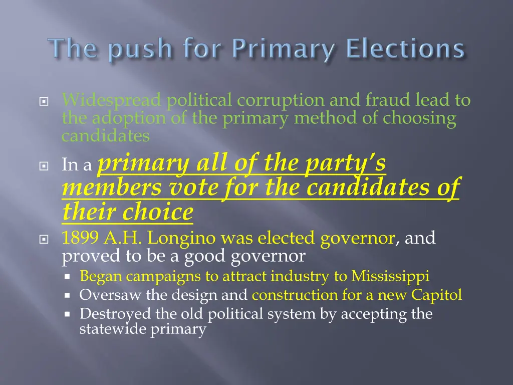 widespread political corruption and fraud lead