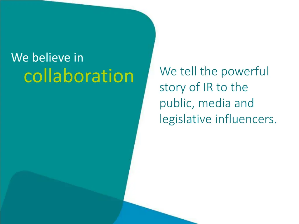 we believe in collaboration 2