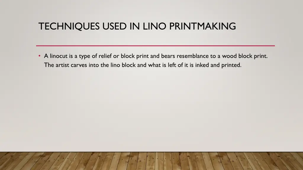 techniques used in lino printmaking 1