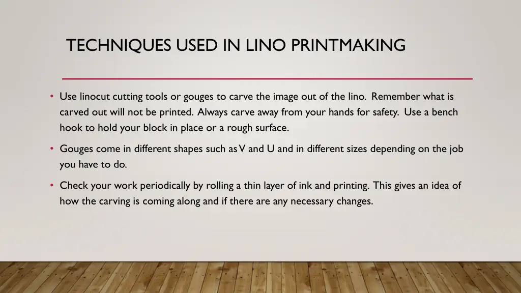 techniques used in lino printmaking 3