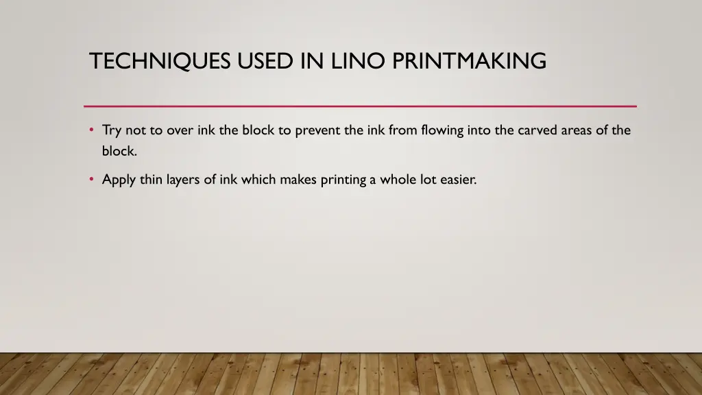 techniques used in lino printmaking 4