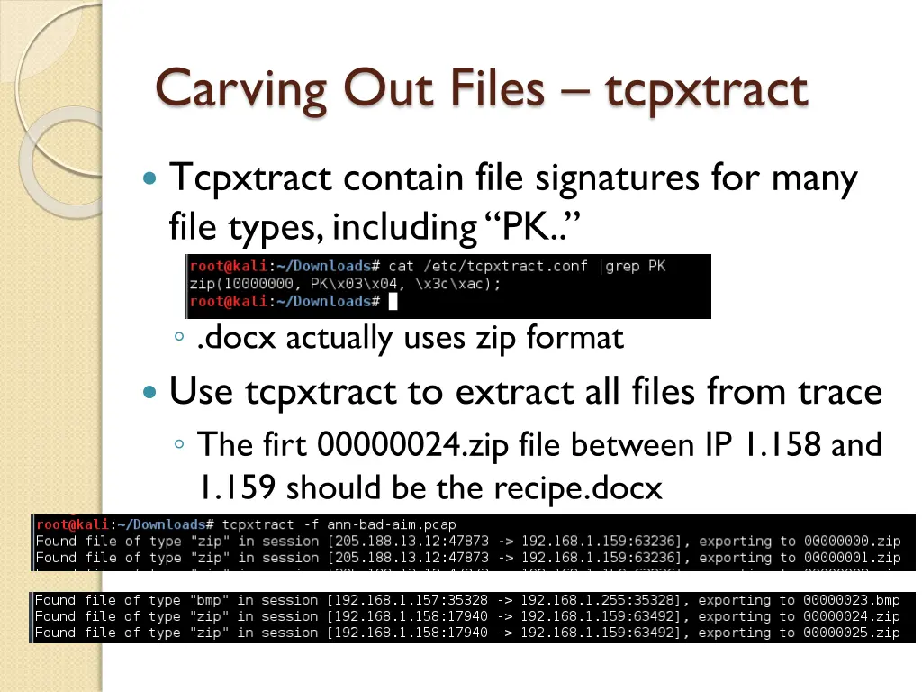 carving out files tcpxtract 1