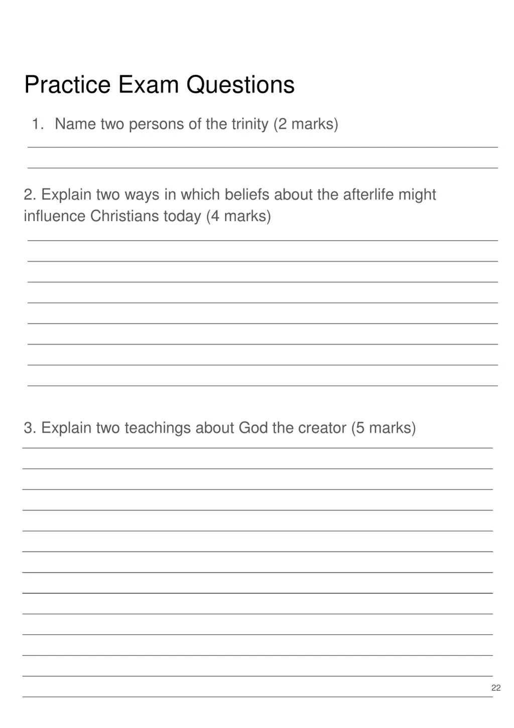 practice exam questions 3