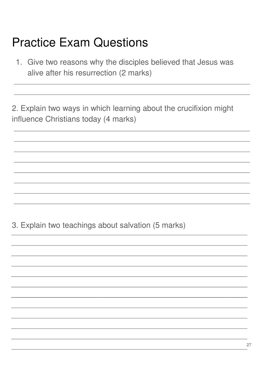 practice exam questions 6