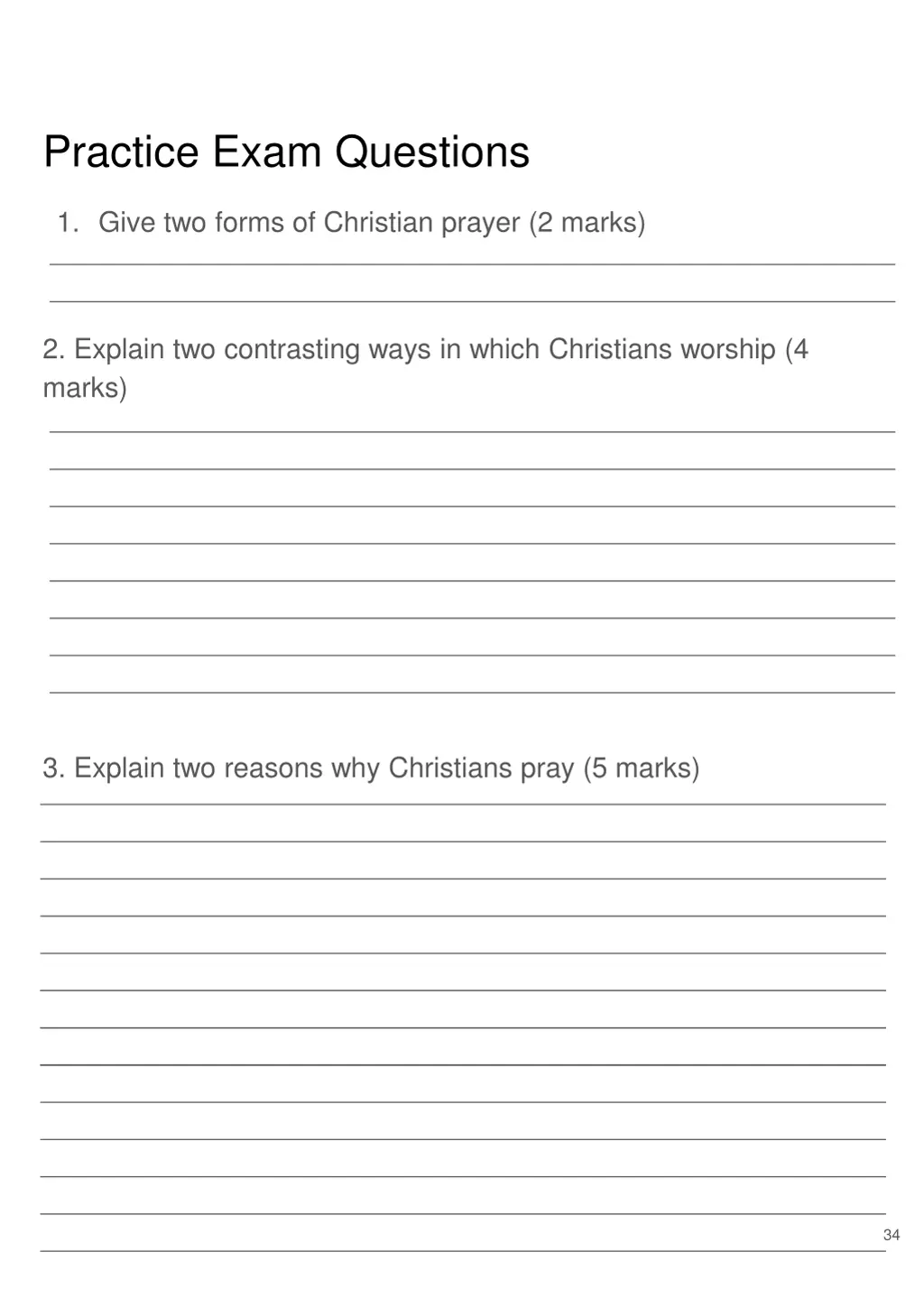 practice exam questions 9