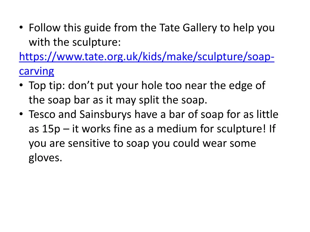 follow this guide from the tate gallery to help