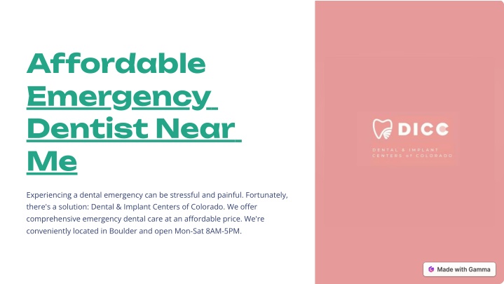 affordable emergency dentist near me