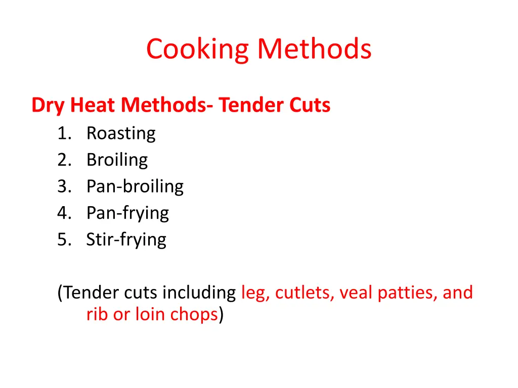 cooking methods