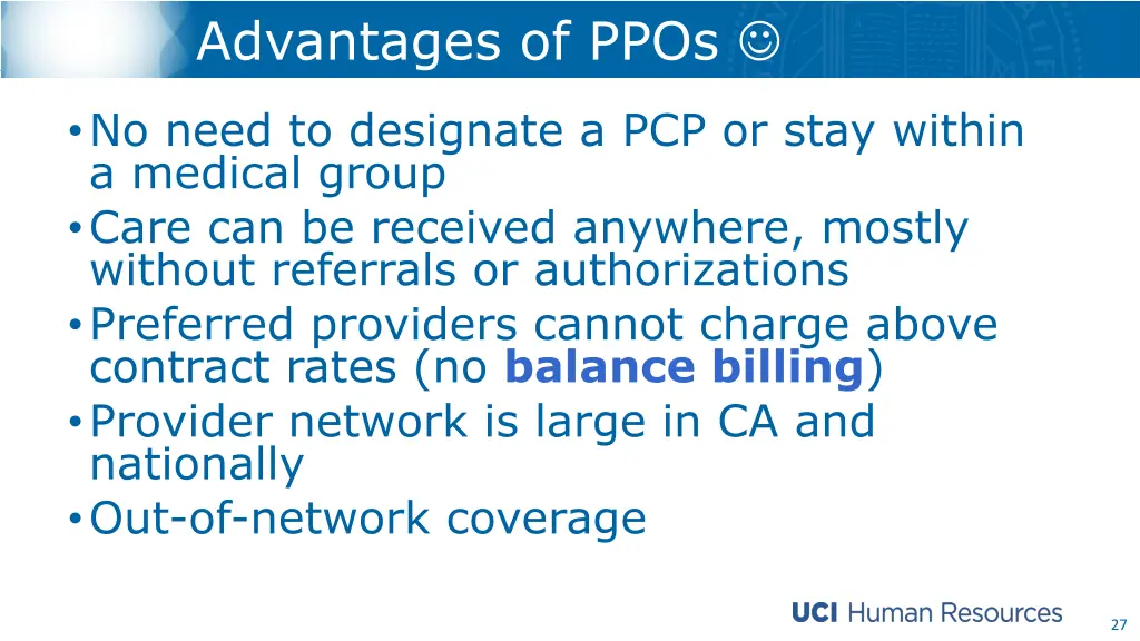 advantages of ppos