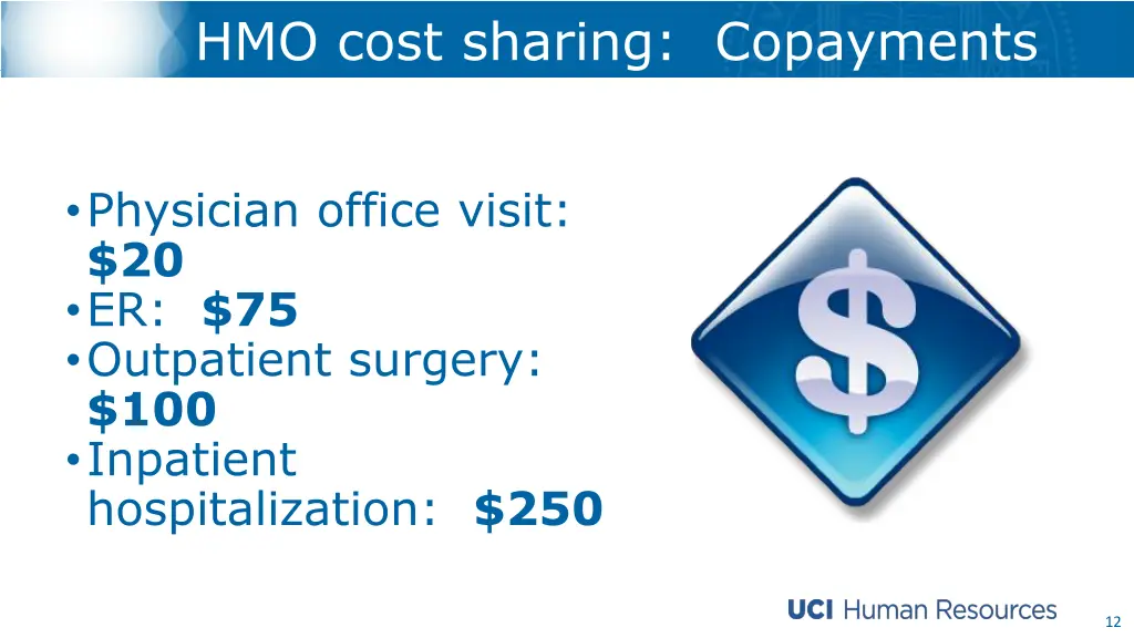 hmo cost sharing copayments