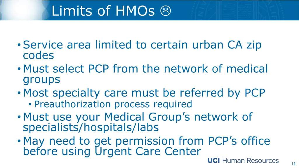 limits of hmos