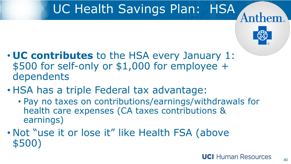 uc health savings plan hsa