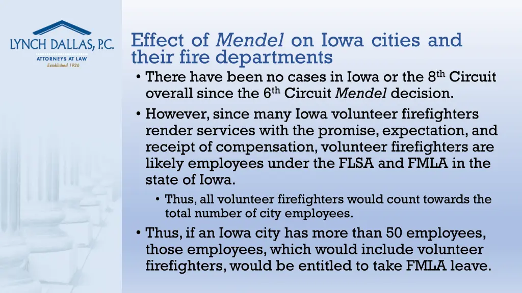 effect of mendel on iowa cities and their fire