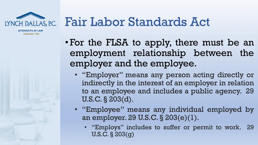 fair labor standards act