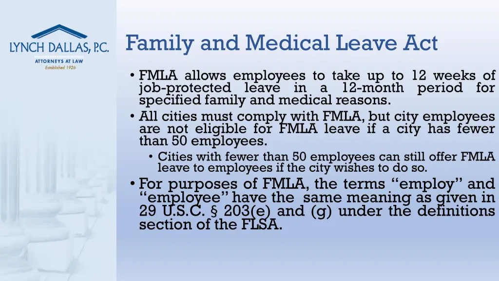 family and medical leave act