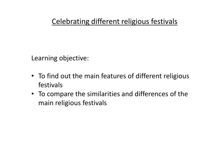 celebrating different religious festivals