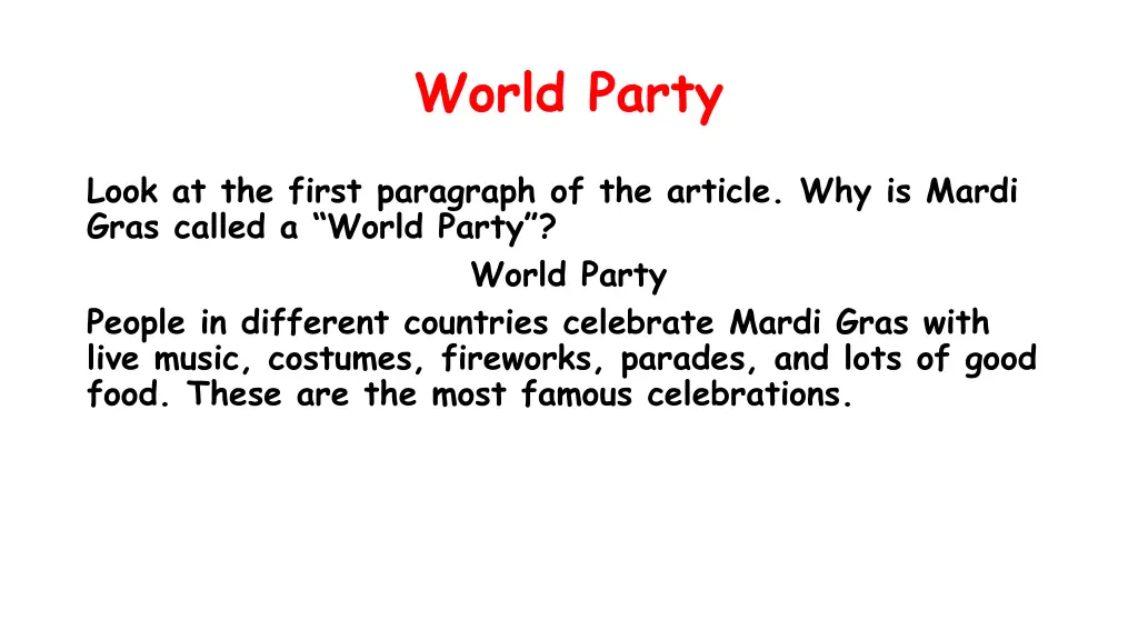 world party 1