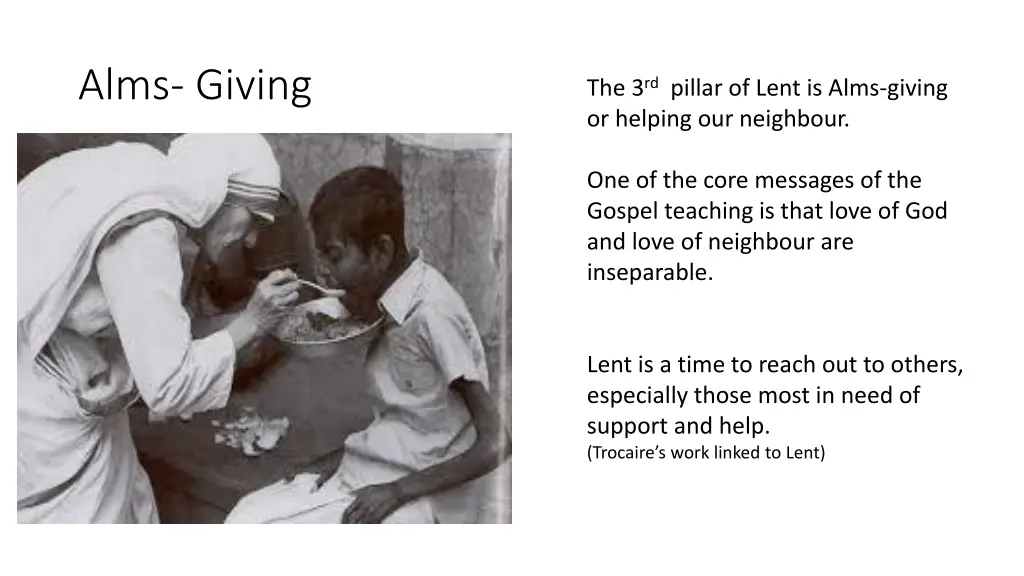 alms giving