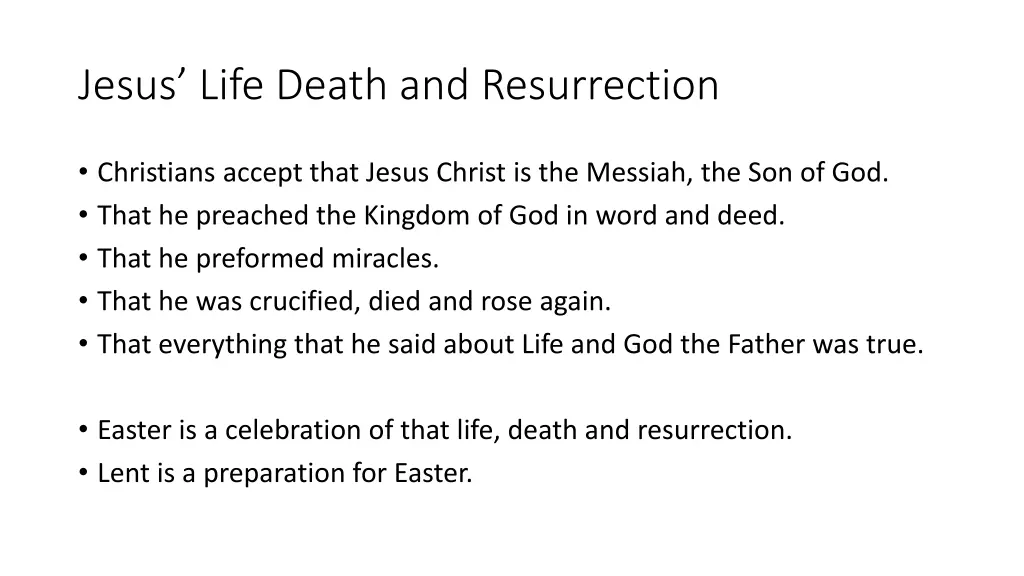 jesus life death and resurrection