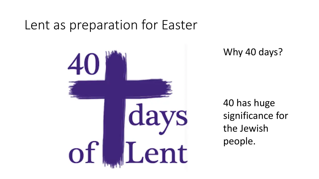 lent as preparation for easter