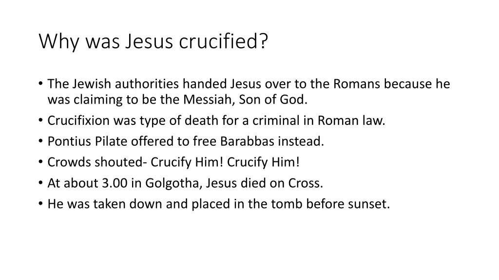 why was jesus crucified