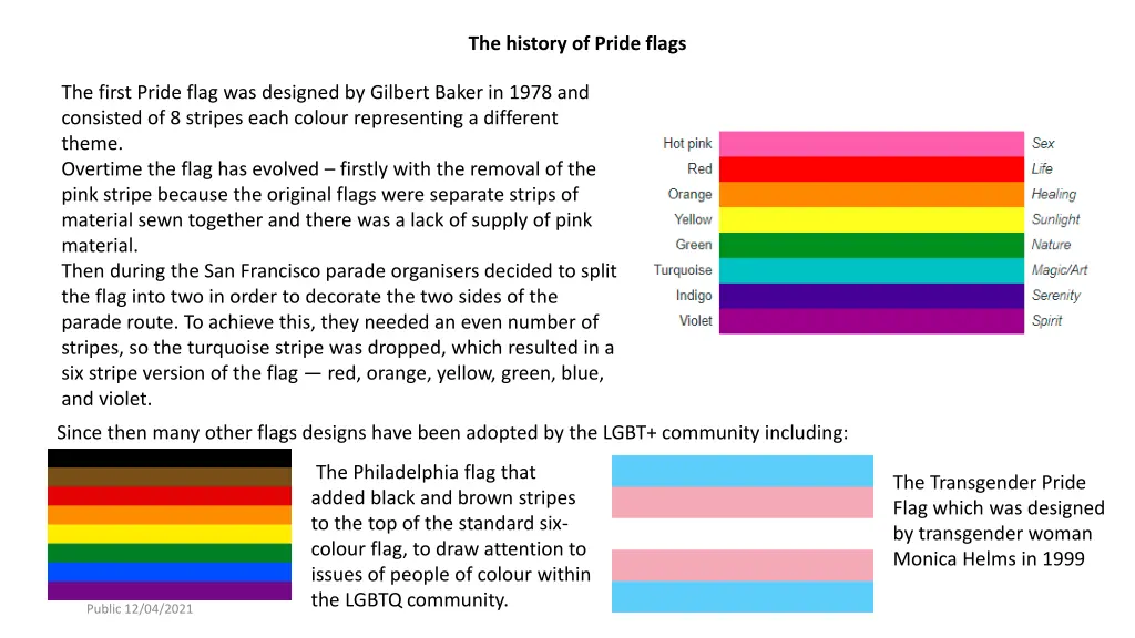 the history of pride flags