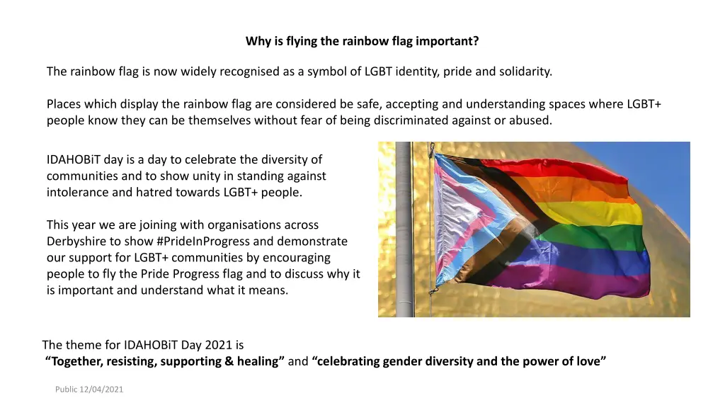 why is flying the rainbow flag important