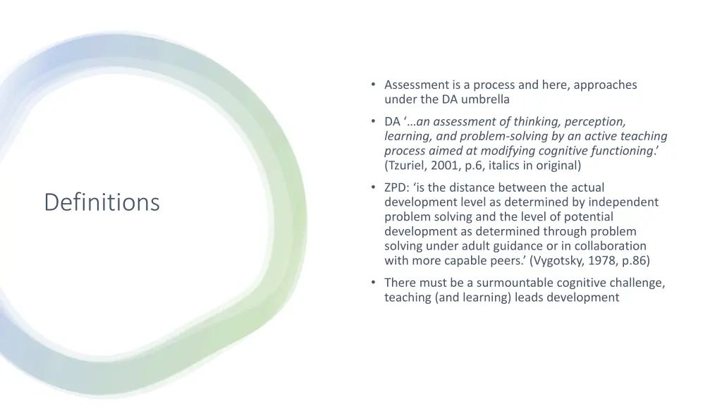 assessment is a process and here approaches under